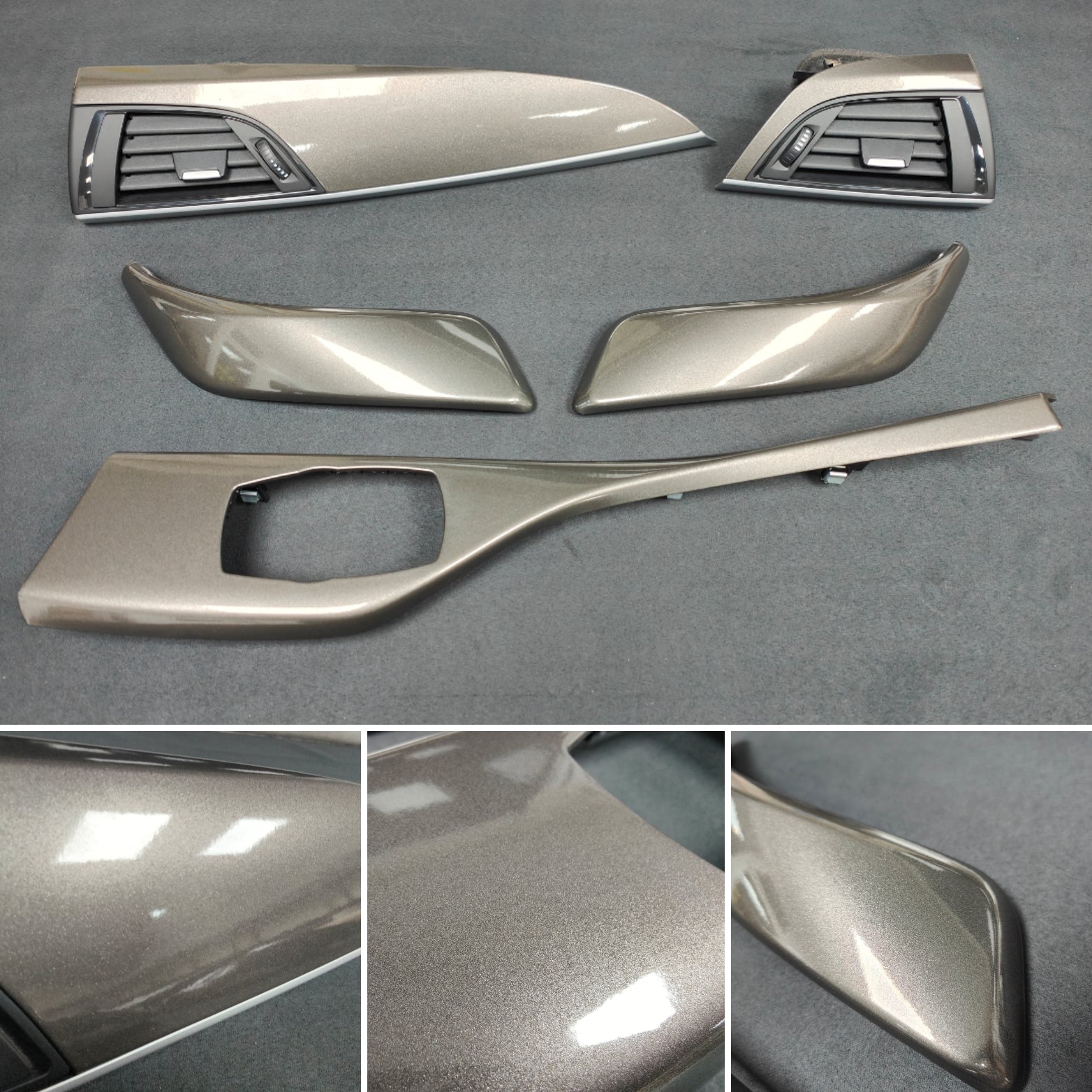 BMW F21 F22 INTERIOR TRIM SET - 3M METALLIC GREY / SILVER ACCENT (#6)